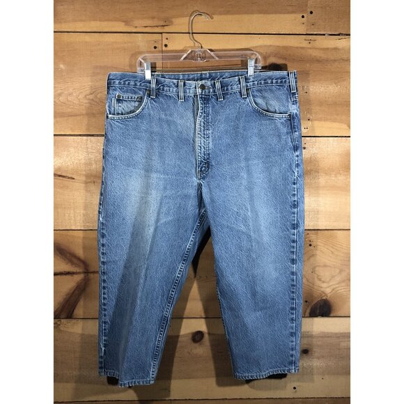 Carhartt Relaxed Fit B17 DST Straight Leg Faded Jeans Mens Size 44x30 Denim - Picture 1 of 13